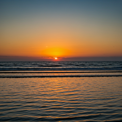 Scenic coastline sunset representing South Jersey